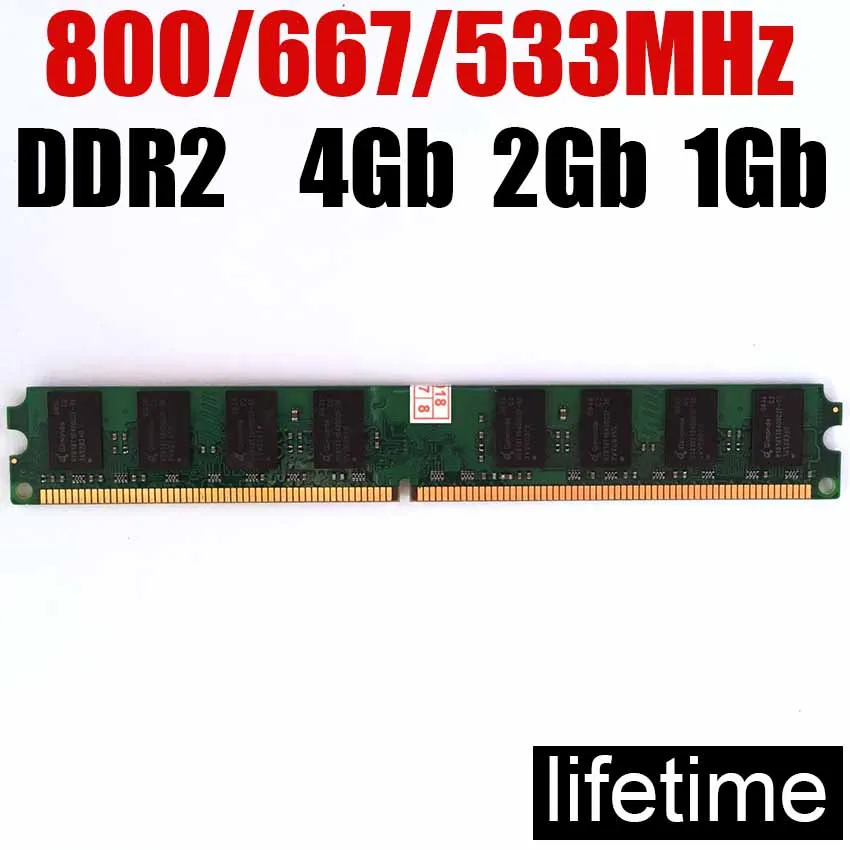 Memoria ddr2 4 Гб оперативной памяти 2 Гб ddr2 для Intel-для AMD DDR2 800 МГц 1 Гб ddr 2 800 ram-пожизненная Гарантия