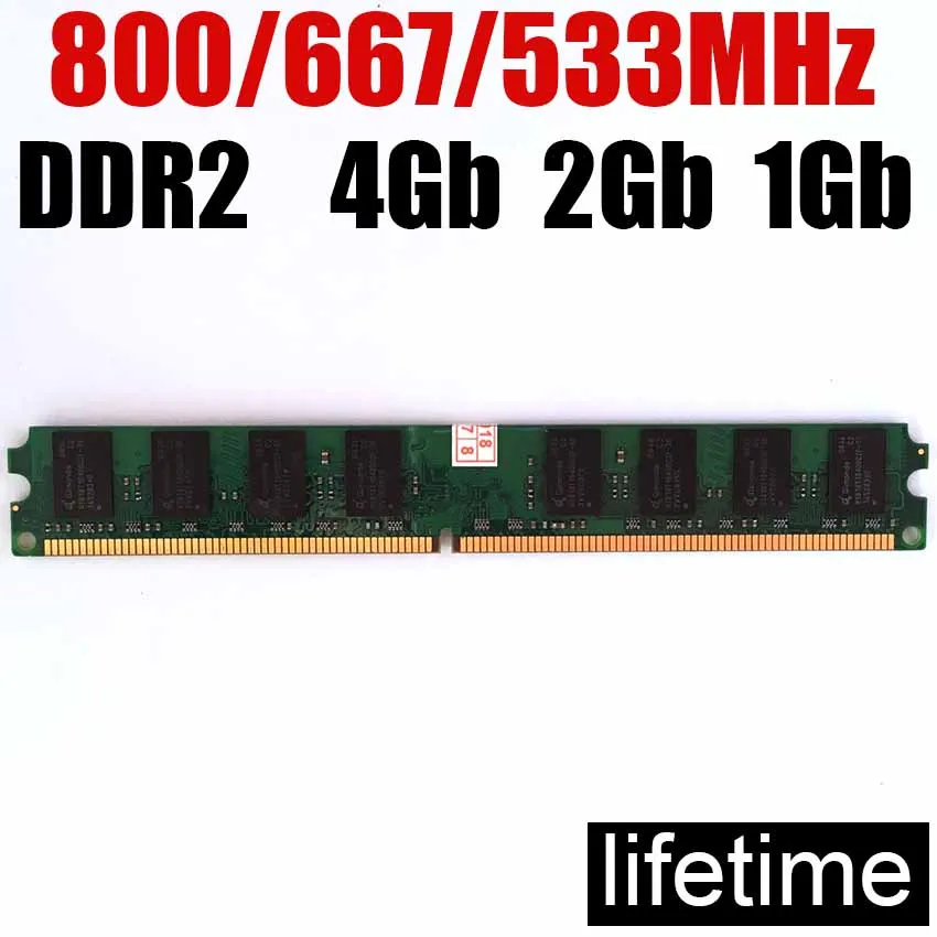 Memoria ddr2 4 Гб оперативной памяти 2 для Intel AMD DDR2 800 МГц 1 ddr ram пожизненная Гарантия|memory