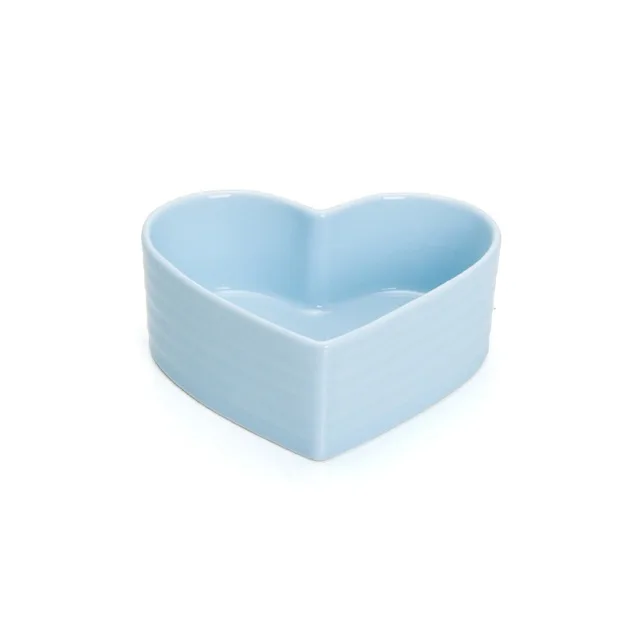NIMITIME керамические костяного фарфора конфеты цвет серии в форме сердца выпечки запеченные десерт чаша для супа, салата - Цвет: Синий