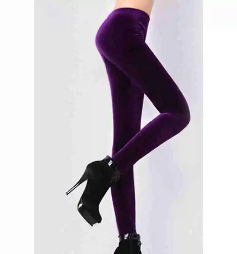 Della signora di autunno della molla pantaloni caldi esterno sottile tessuto in velluto patchwork matita leggings shiny capris elastico di lunghezza della caviglia pantaloni|leggings online|leggings picslegging warm - AliExpress