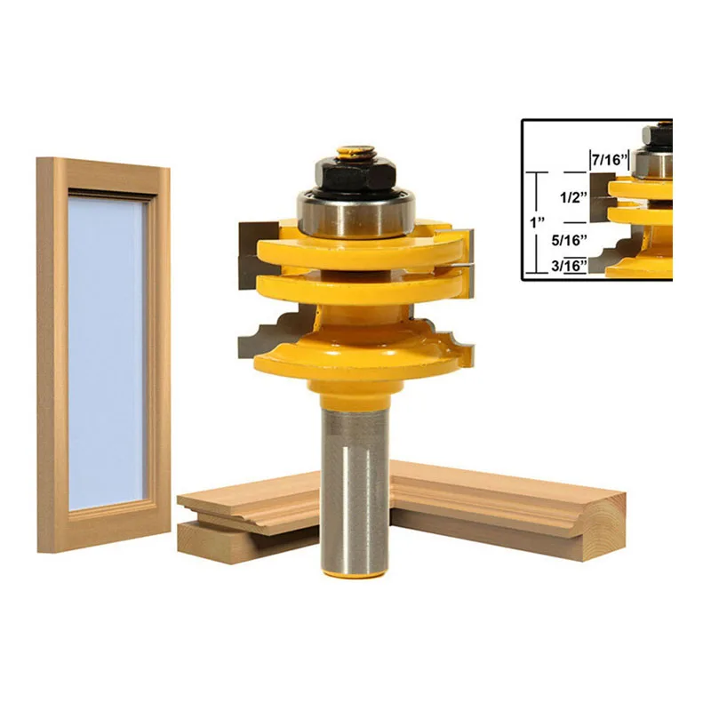Binoax Classical Ogee Glass Door Router Bit 1/2" Shankin Milling