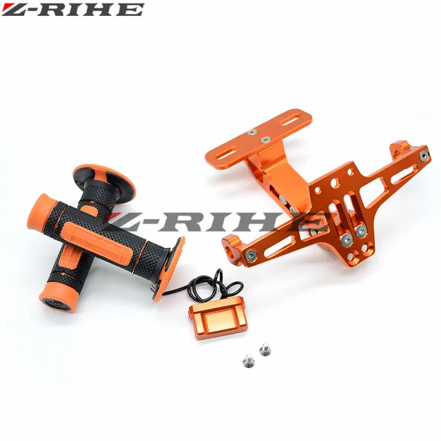 motorcycle LED License Plate Bracket Holder and hand grip Dirt Bike for