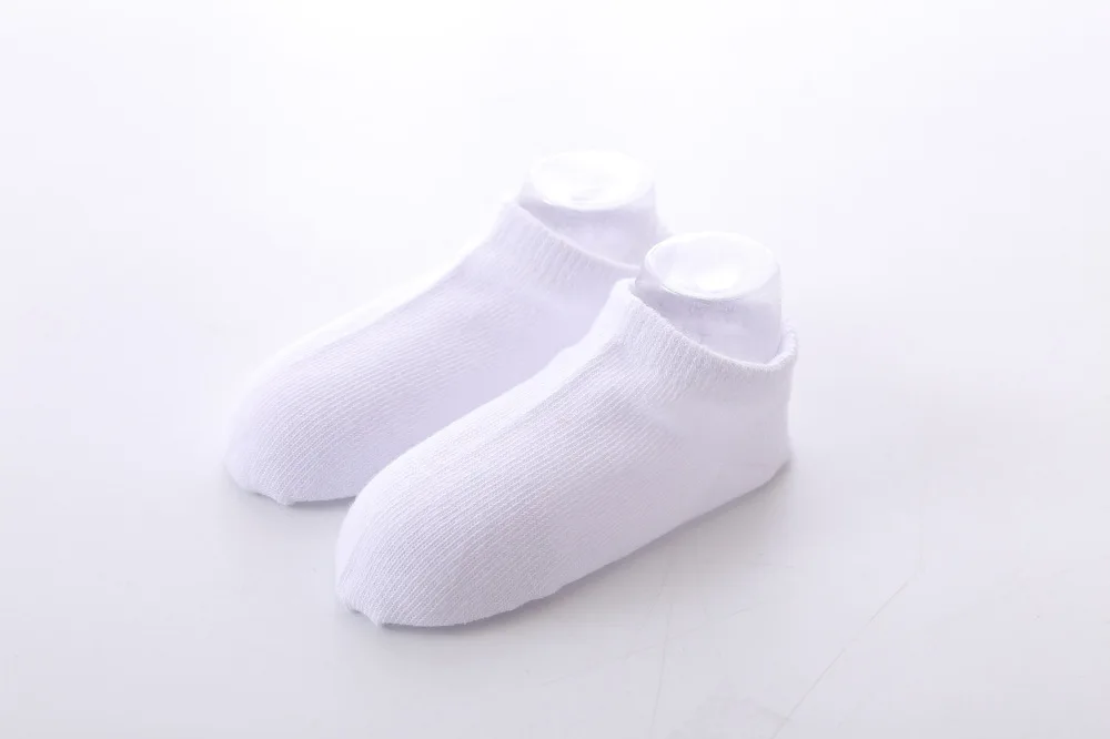 Детские короткие носки белые носки для мальчиков и девочек Мягкие хлопковые носки свободные удобные носки для новорожденных От 2 до 12 лет