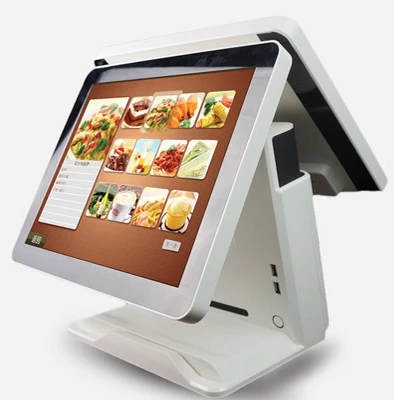 Clearance 15 inch 4g wifi Pos touch dual lcd all in one 15 inch android pos terminal for cafe 4