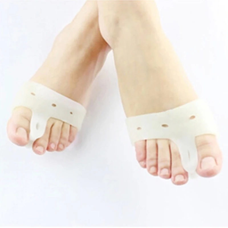 MOONBIFFY 1 пара гель бунион вальгусная деформация ортопедический разделитель пальцев ног плюшевая подушка накладка на стопу стельки для ухода