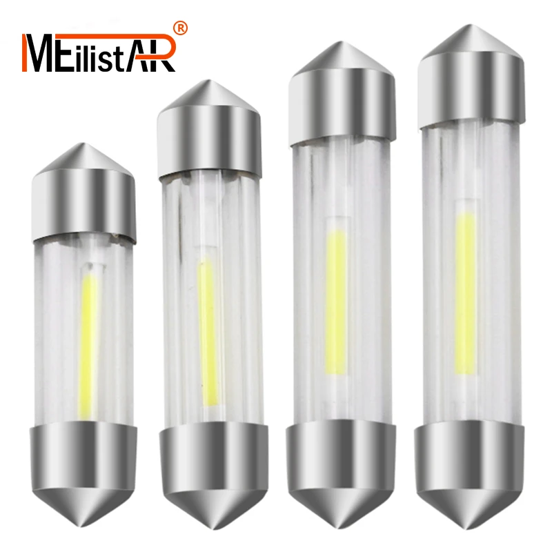 

1x C5W Festoon 31mm 36mm 39mm 41mm C10W c5w LED Interior Car Light Bulbs COB Led Auto Lights SMD 6000K 12V White Car led Lamps