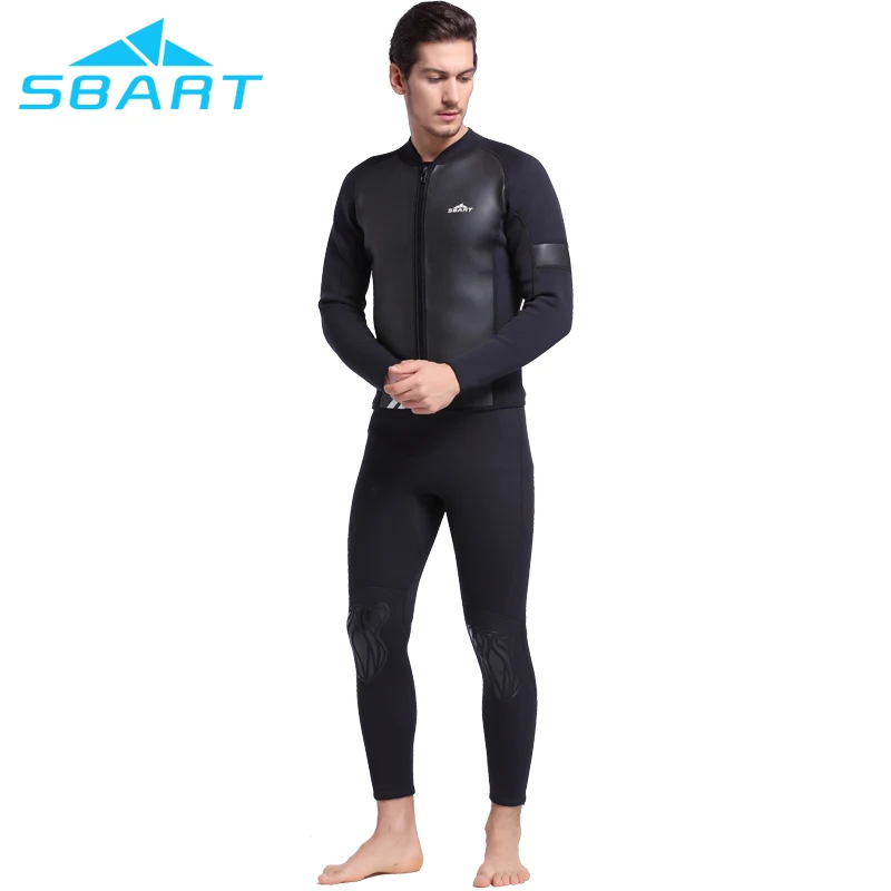 SBART New Neoprene Wetsuit top 2MM smooth men Swim Shirt Long Sleeve