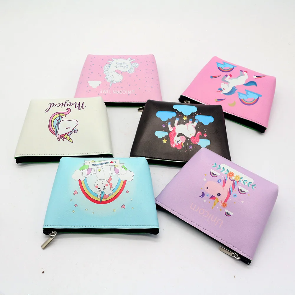 

Cartoon Unicorn coin purses women mini wallets cute card holder ladies key money bags for girls purse kids children pouch1.09