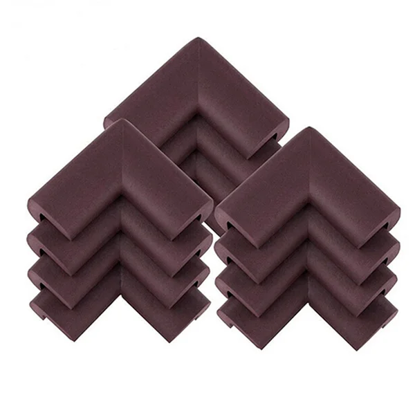 

12pcs Baby Safety Table Protector Thickened NBR Foam Corner Edge Cushions Desk Cover Guard (Brown)