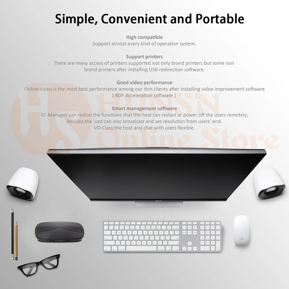 Thin Client RDP 8.1 RDP PCOIP HDX WIFI HUNSN TF04 (30)
