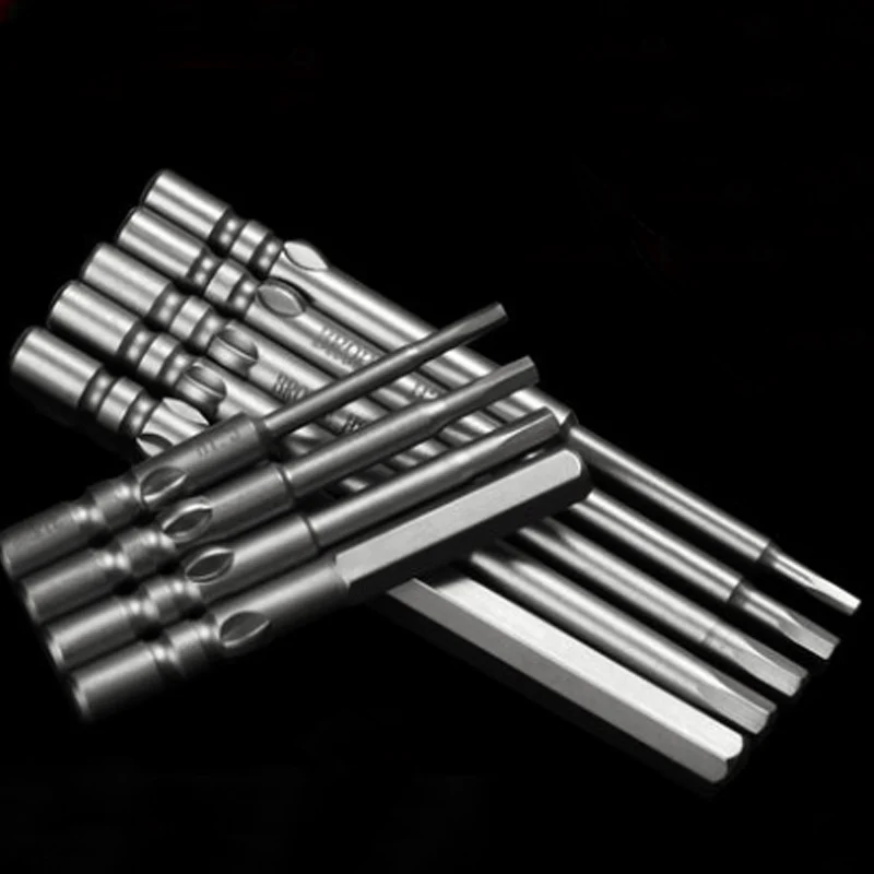 10Pcs 40/60mm Length Magnetic Hexagon Screwdriver Bit S2 Steel 800 4MM Round Shank Electric Screw Drivers Set H1.5-H4 | Инструменты