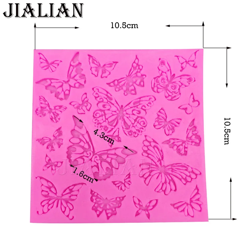 Красивая бабочка полые кружева шоколадный свадебный торт украшения инструменты DIY выпечки помадка Молде силиконовые формы T0335