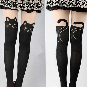 

Female Stockings 2017 Fashion Women's Knee High Hosiery Pantyhose High Quality Winter Panty Hose Tattoo Tights