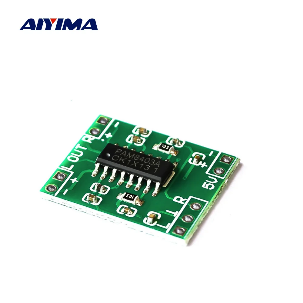 AIYIMA PAM8403 мини цифровой усилитель аудио Плата 2x3 Вт класса D стерео мощности 5 в USB