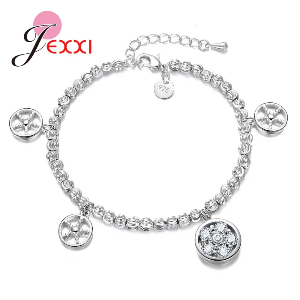 JEXXI Classic Round Charms Pendant S90 Silver Color Beads Chains Women ...