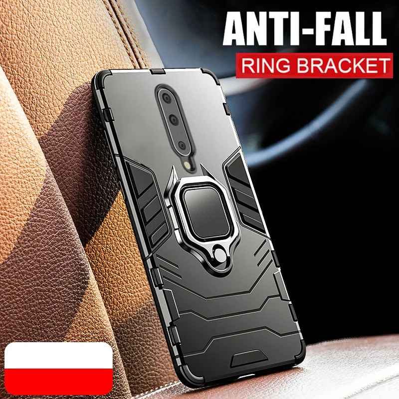 Armor Ring Case For oneplus 8 pro Magnetic Car Hold Shockproof Soft Bumper back Phone Cover one plus 7 7t | Мобильные телефоны и
