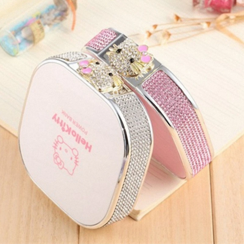 Цена за Роскошные 12000 мАч USB алмаз Hello Kitty кот Банк силы портативный Внешний аккумулятор зарядное устройство для Телефона powerbank Цена за Роскошные 12000 мАч USB алмаз Hello Kitty кот Банк силы портативный Внешний аккумулятор зарядное устройство для Телефона powerbank