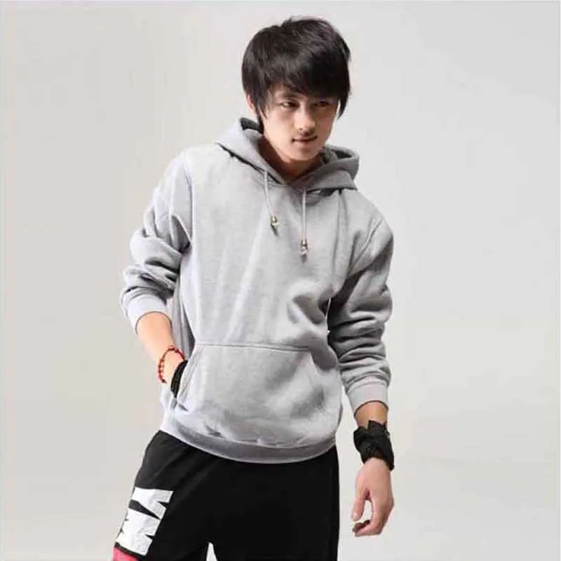 OVERSIZED Hip Hop Mens Hoodies Loose Baggy Solid Casual Pullovers Jacket Street Wear Thick Warm Sweatshirt Plus Size Man Clothes