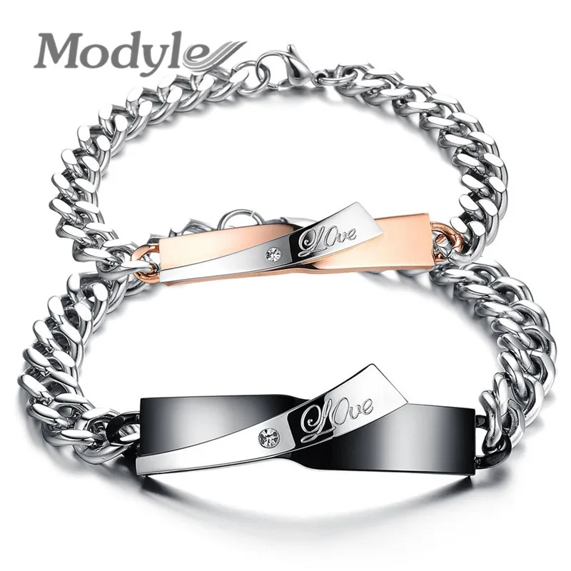 Новый модный браслет для пар Mostyle 2020 браслеты из нержавеющей стали женщин и