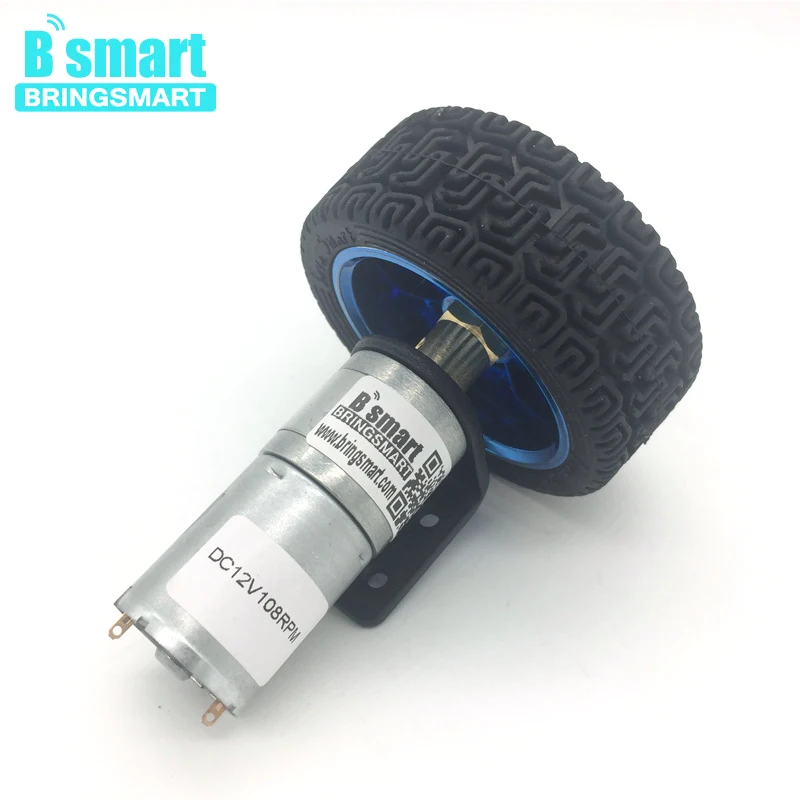 

Bringsmart JGA25-370TC high torque 6-12 volt mini dc gear motor coupler 65mm for toys robot