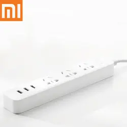 Оригинальная умная адаптация Xiaomi 3 USB 2.1A power Strip с 3 стандартные разъемы (250 В)