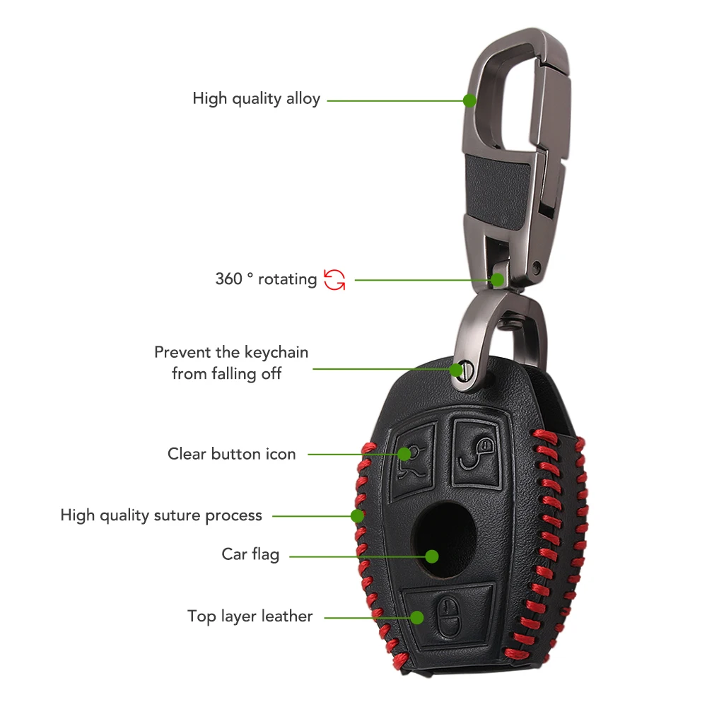 Vciic натуральная кожа Для мужчин ключи сумка чехол для ключей брелок для Mercedes Benz W203 W210 W211 W124 W202 W204 W205 AMG