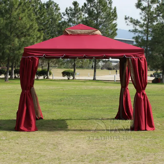 3 Meter Aluminum Deluxe Outdoor Gazebo Patio Tent Pavilion With 3 Meter Aluminum Deluxe Outdoor Gazebo Patio Tent Pavilion With Sidewalls And Gauze For