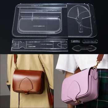 

1set One-shoulder bag package Acrylic template DIY manual leather tool special template sewing pattern 16*21*6cm
