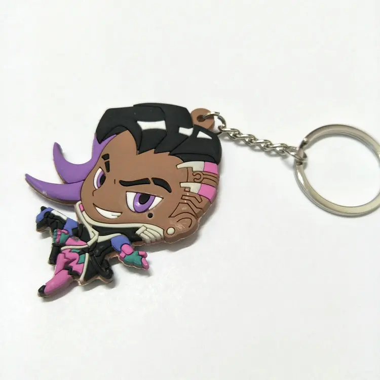 OW juego Reaper PVC llavero Mei DVA Hanzo Tracer moda novedad divertido colgante llavero accesorios de joyería Llaveros Chaveiro regalo