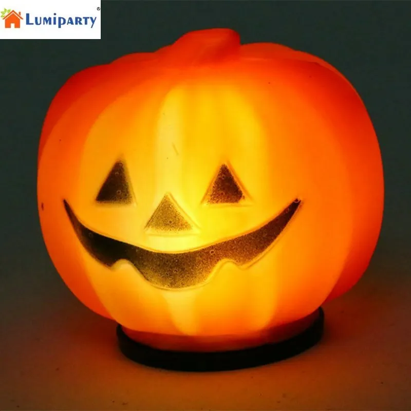 Lumiparty Пластик Хэллоуин Тыква Оранжевый LED Джек O Фонари света для фестиваля