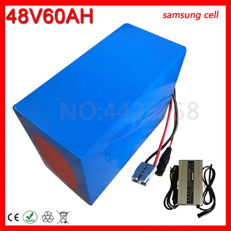 48V 60AH Electric Bike Battery Use Samsung Cell Scooter 1500W 2000W 3000W Lithium Battery+Charger | Спорт и развлечения