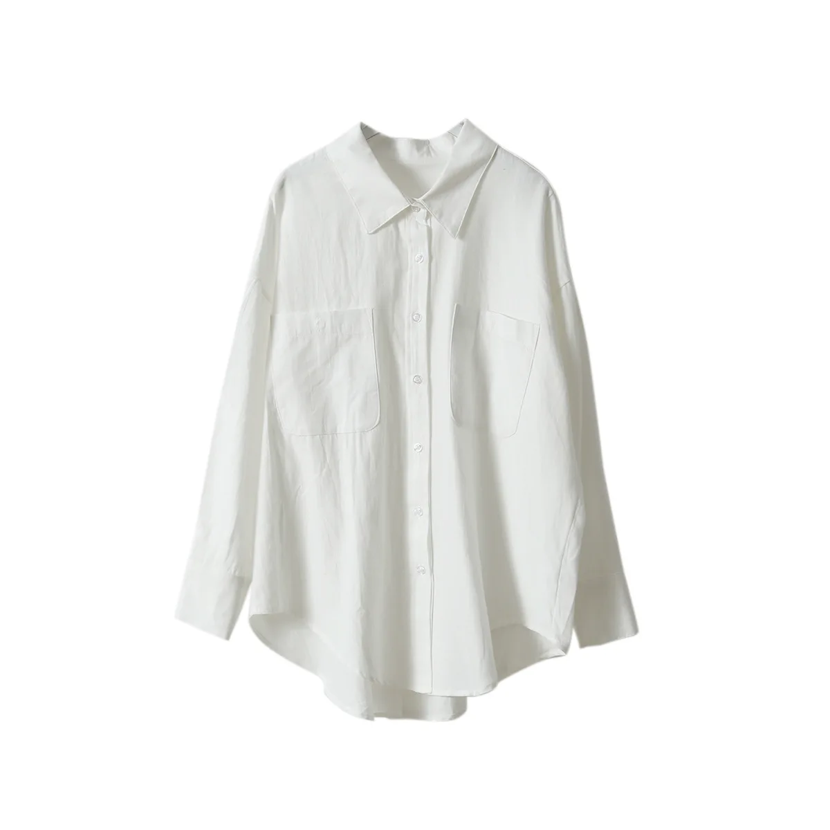 Осенняя Женская хлопковая белая блузка в Корейском стиле с длинными рукавами женские топы и блузки женские рубашки Roupa Feminina Топы