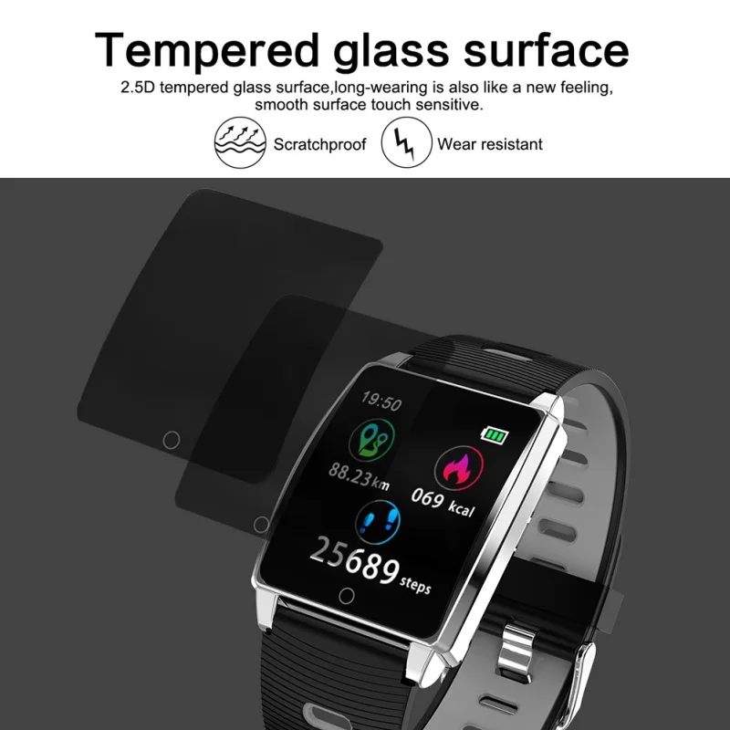 R17 Смарт-часы полный экран сенсорный IP67 Водонепроницаемый Bluetooth Спорт фитнес-трекер для мужчин Smartwatch для IOS Android телефон