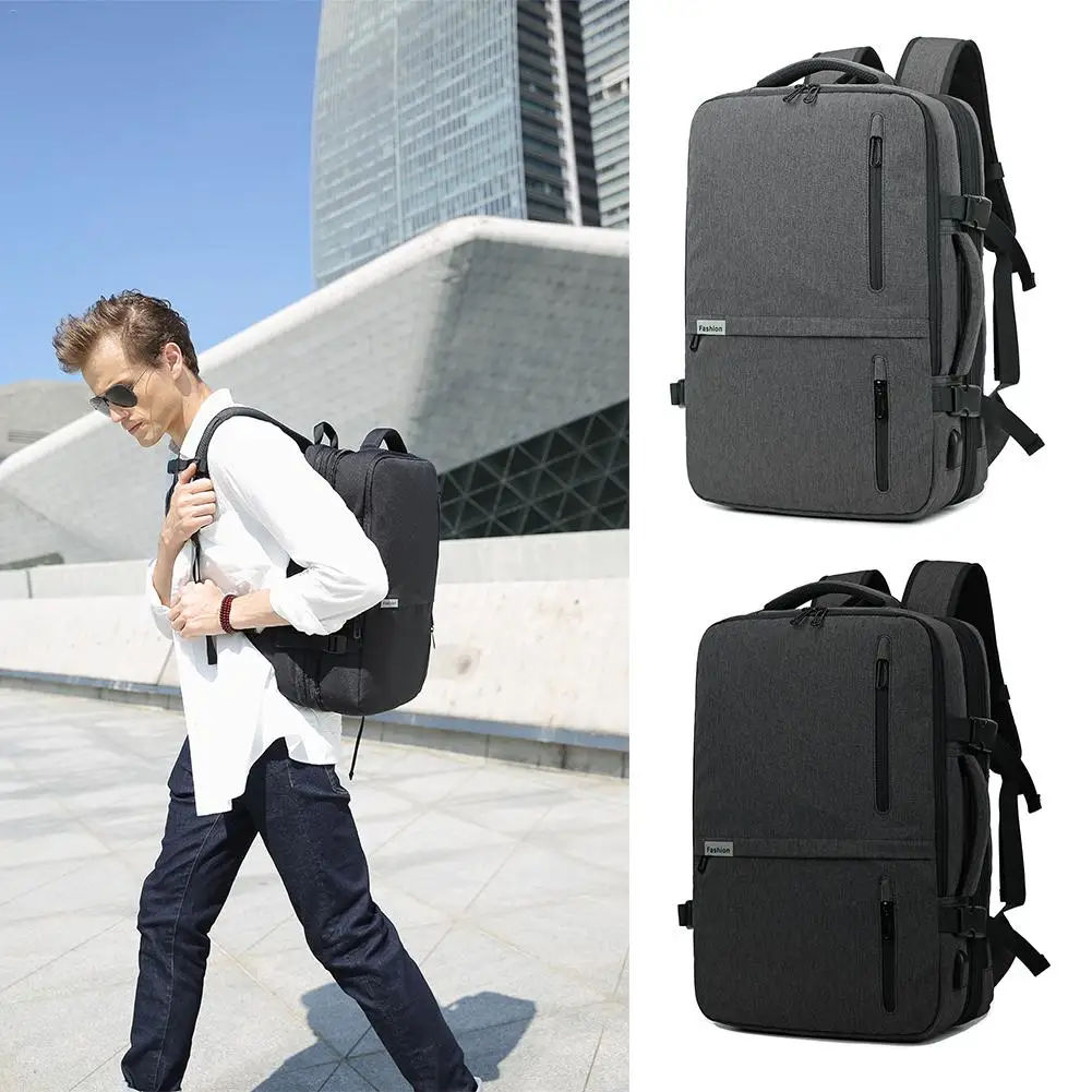 

Multifunctional Computer Backpack New Korean Fashionable Men's Oxford Cloth Zipper Business Backpack Dropship 9.12