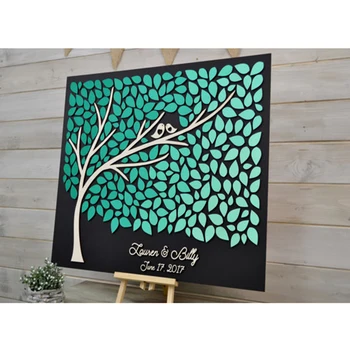 

Personalized Wedding Gifts For Guests, Rustic Guest Book Alternative Wood Tree, Unique Guestbooks Ideas, livre d'or de mariage