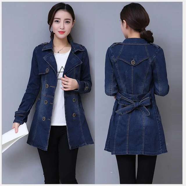 2018 Casual Denim Jacket Women Coat Windbreaker Long Sleeve Spring Jacket Women's Clothing Tops Slim Korean Style Hot New R291 1