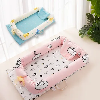 

Baby Shaping Pillow Portable Newborn Bed Crib Anti-rollover Pillow Baby Travel Head Protection Pad Cradle Baby Nest