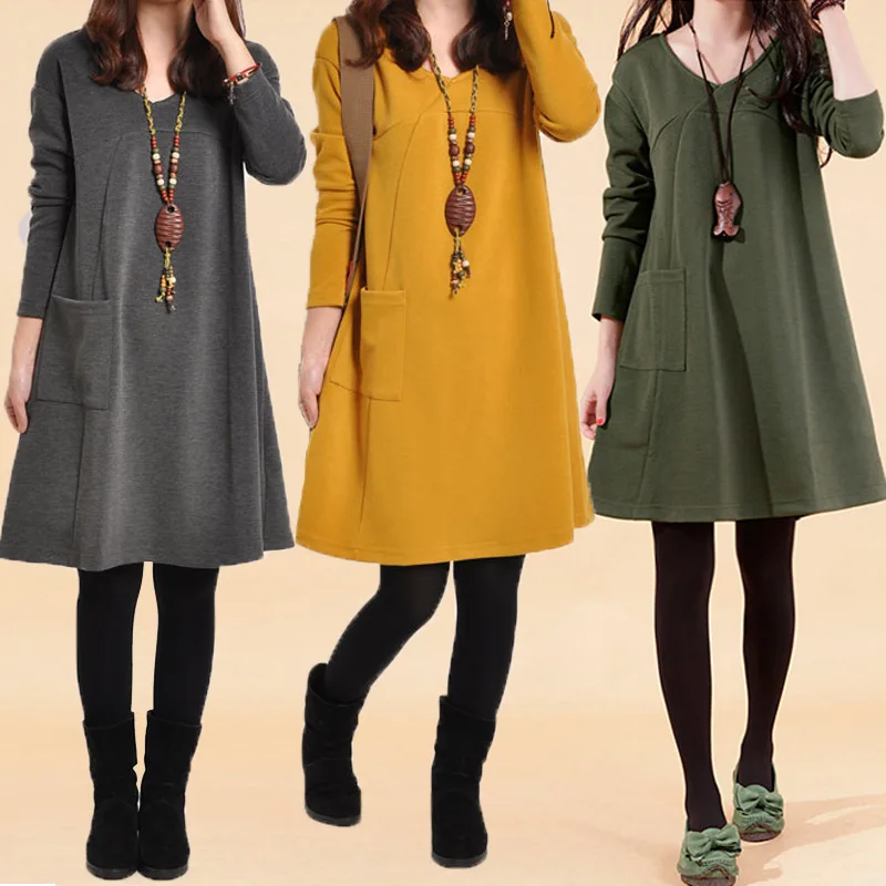 Maternity Clothes Autumn Winter Cute V Neck Solid Color Thicken Out Office Dress Women Clothes for Pregnant Pregnancy Clothes Maternity Clothes Autumn Winter Cute V Neck Solid Color Thicken Out Office Dress Women Clothes for Pregnant Pregnancy Clothes