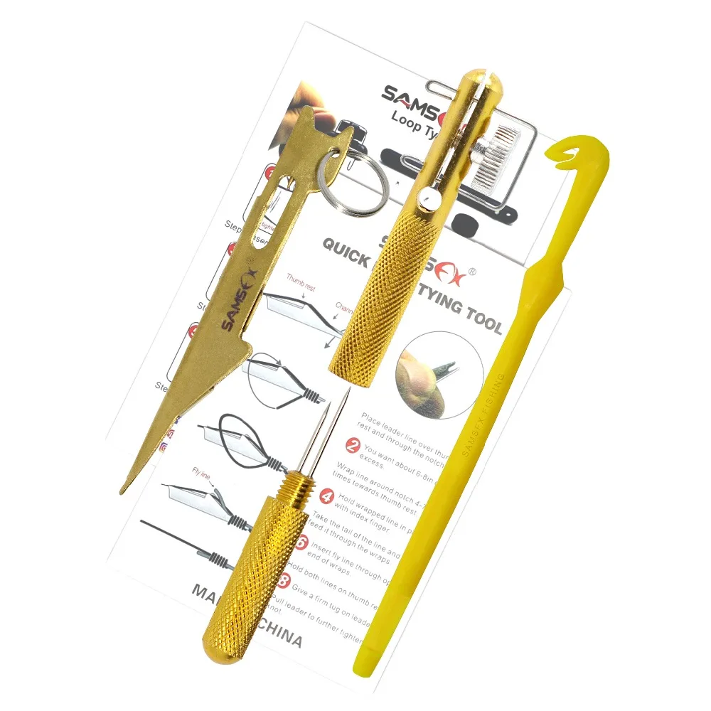 SAMSFX خط الصيد سريعة و هوك عقدة أداة حزم وتربيط كيت 3 عقدة Tyers الموالية في حزمة يطير أداة حزم وتربيط الصيد معالجة والعتاد