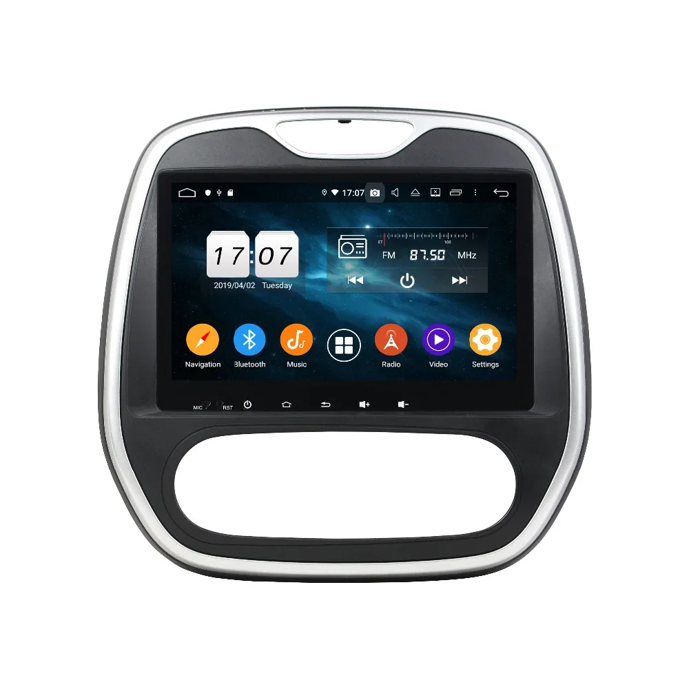 Best 4GB+64GB Octa Core 1 din 9" Android 9.0 Car Radio DVD Player for Renault Capture 2011-2017 GPS WIFI Bluetooth  USB Mirror-link 4