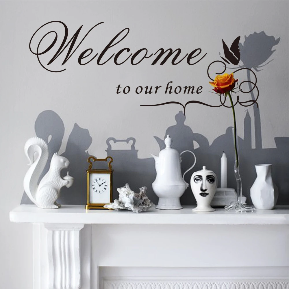 Free shipping TO OUR HOME Quote Wall Decal Entrance Hall Wall
