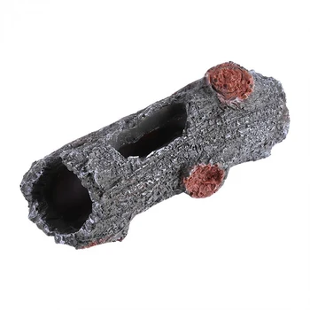 

High Imitation Water Hide Hollow Trunk Tree Decoration Hide Cave Reptile Turtle Crystal Shrimp House Fish Tank Aquarium Ornament
