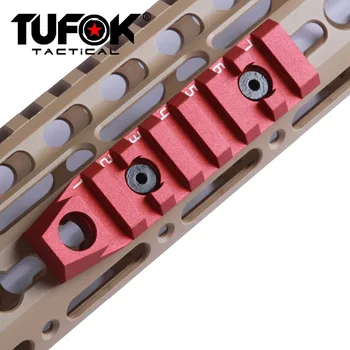 

TuFok 7 Slots Keymod Bipod Adapter Mount Keymod Picatinny Rail Section, Tactical Weaver Hunting Rail Section with Swivel Socket