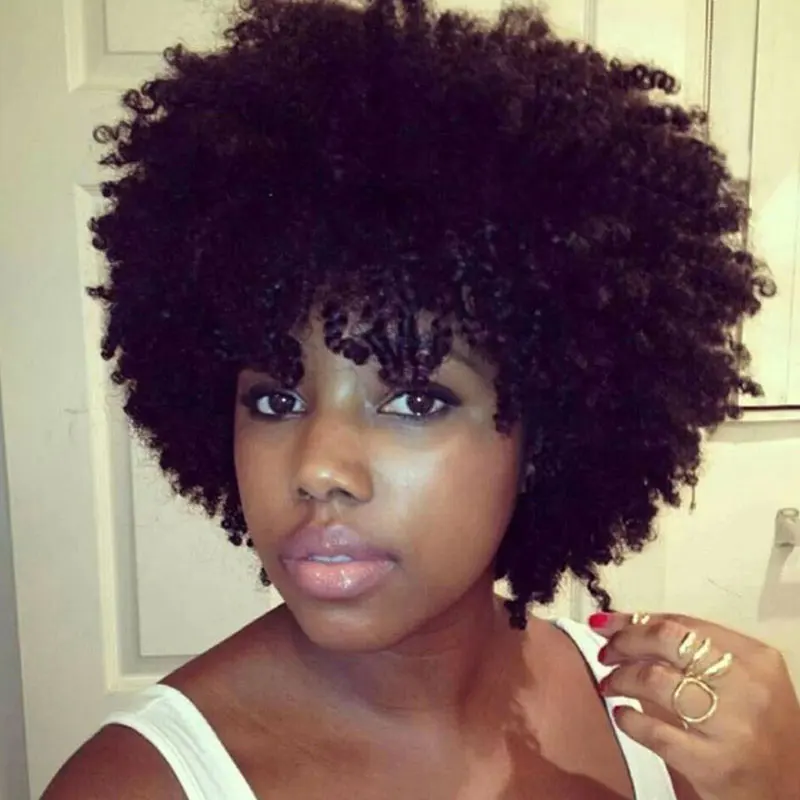 26 HQ Photos Afro Hair Wigs For Black Women : Short Natural Kinky African American Curly Synthetic Hair ...