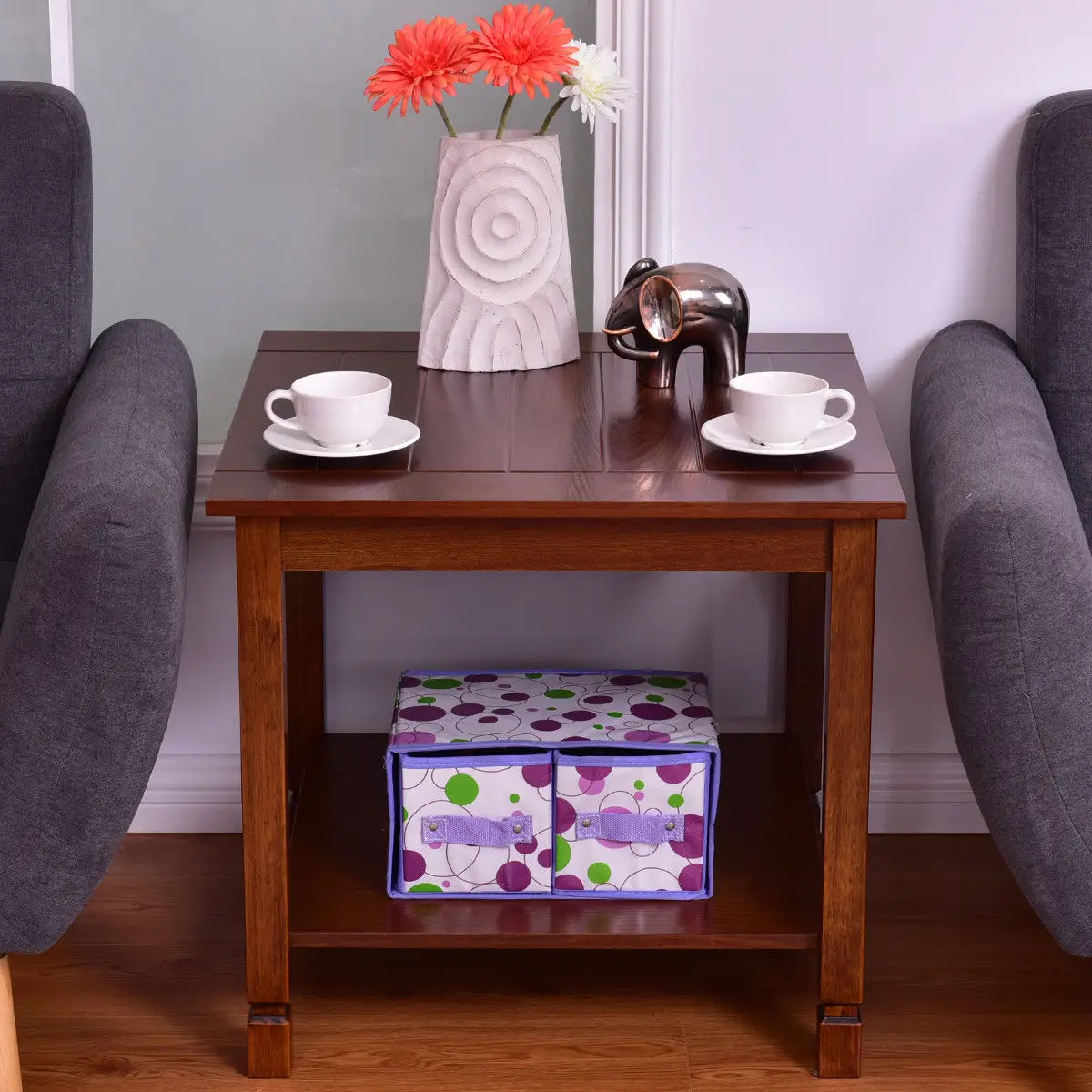 Giantex Wood Side Table Living Room End Table Night Stand Coffee Table with Storage Shelf Walnut Wood Furniture HW56279 Giantex Wood Side Table Living Room End Table Night Stand Coffee Table with Storage Shelf Walnut Wood Furniture HW56279