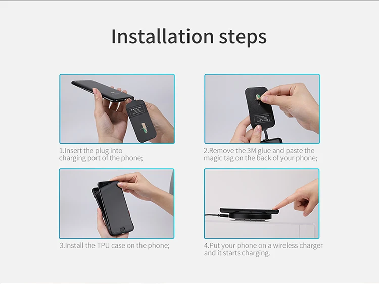 Для Xiaomi mi6 чехол 5.15 ''Nillkin Беспроводное зарядное устройство Pad+ магнитная Беспроводное зарядное устройство приемника случае Портативный Зарядное устройство pad