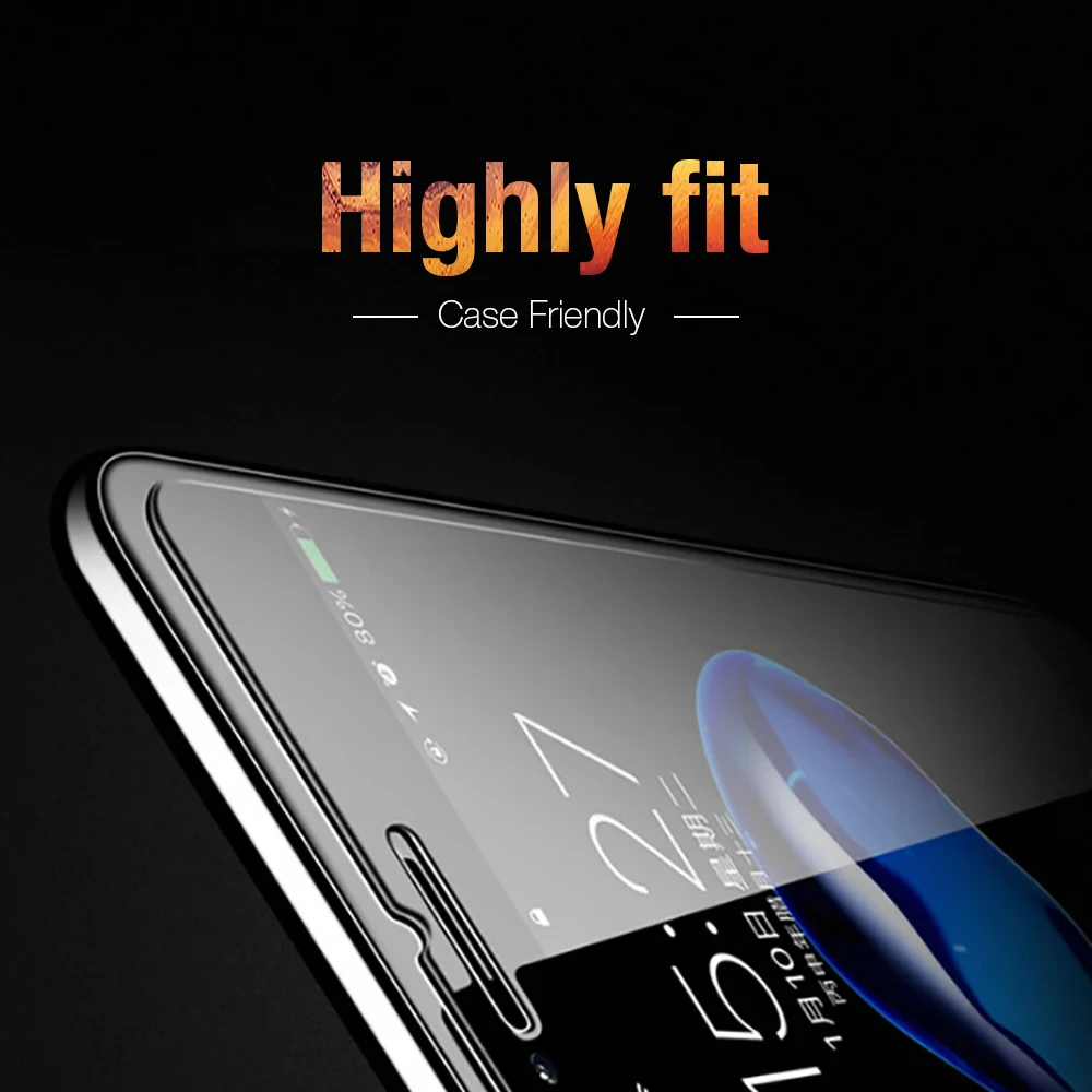 Ультратонкое закаленное защитное стекло для iPhone 7 6 6S XR 5S SE 4 защитная пленка 8 Plus XS