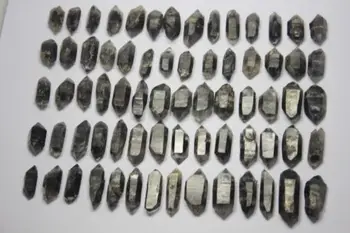 

small 290g 60pcs AAA+++ Tibetan BLACK Phantom Crystal double end Specimen