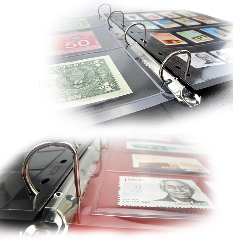 Stamp Album Inners 10PCS/Lot stamps lines grid transparent PVC page of stamp album loose-leaf inners of stamps holders not including cover PCCB