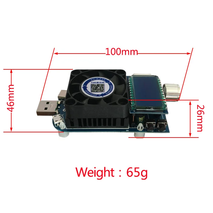 KZ25 25 Вт USB электронный нагружающий резистор тестер батареи постоянный ток Тип C QC2.0/3,0 AFC FCP разрядный монитор емкости